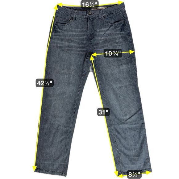 DKNY Gray Performance Denim Jeans Mens 33x32 Faded Everyday Casual Classic 52002 - Picture 6 of 15